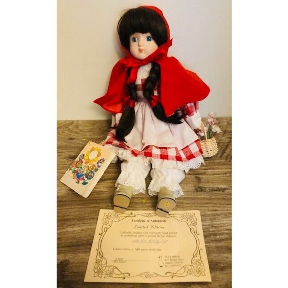 Vintage Duck House Doll, Little Red Riding Hood